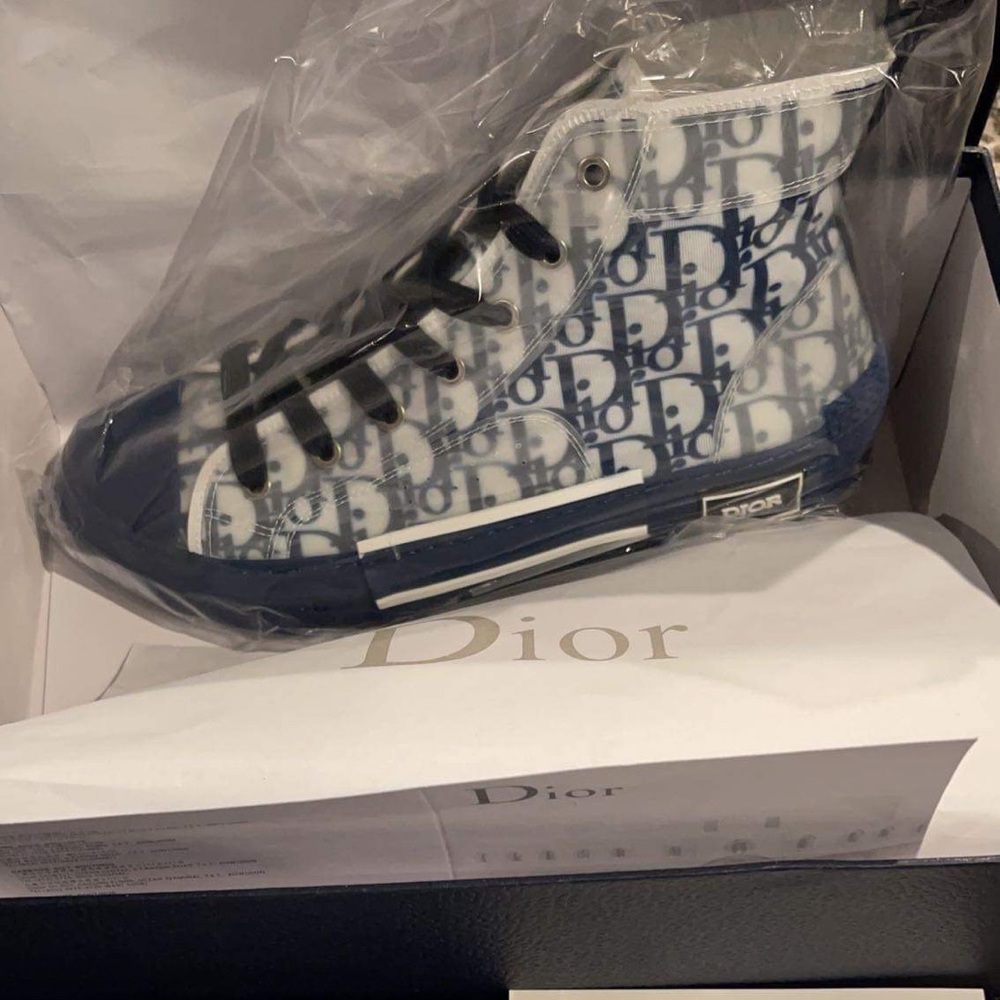 Blue and white Christian Dior